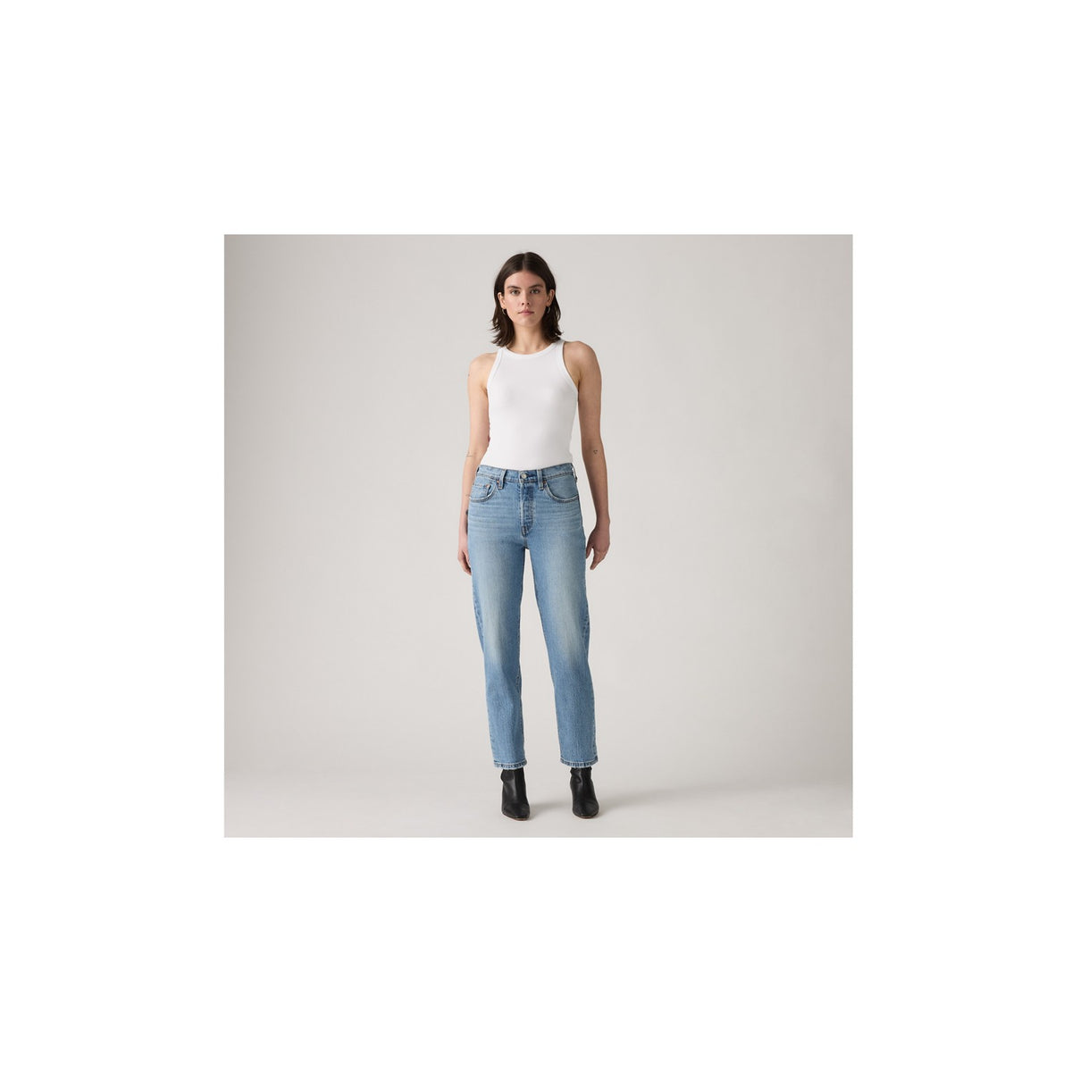 Jeans 501 Original Cropped - Indaco Medio