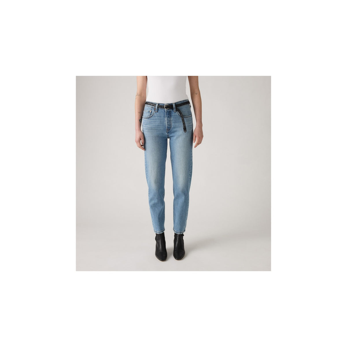 Jeans 501 Original Cropped - Indaco Medio