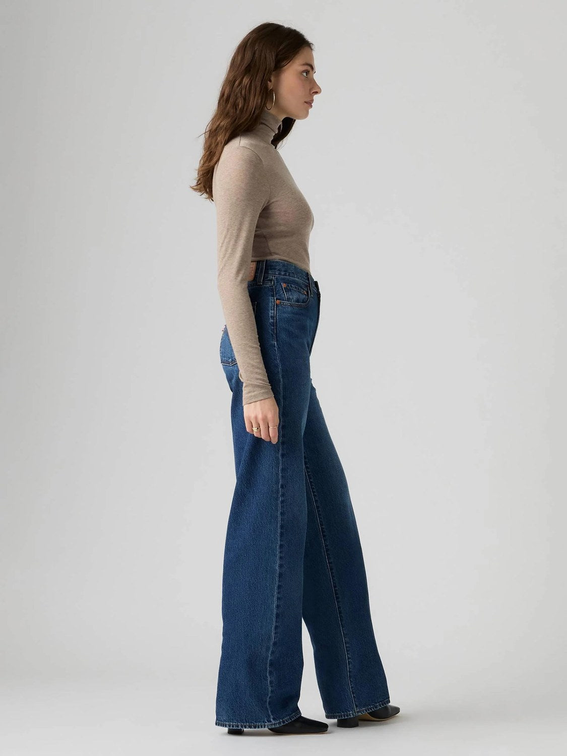 Jeans Ribcage Wide Leg - Indaco Medio