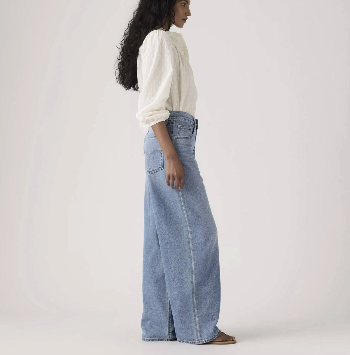 Jeans Baggy Straight - Indaco Medio