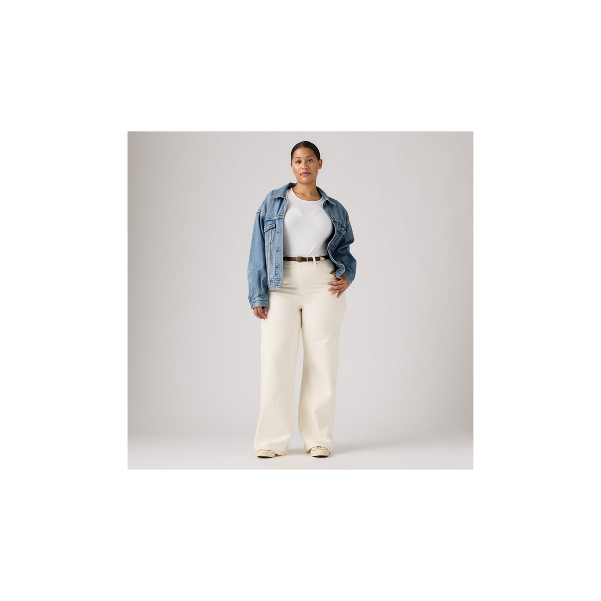 Jeans Ribcage Wide Leg - Neutro