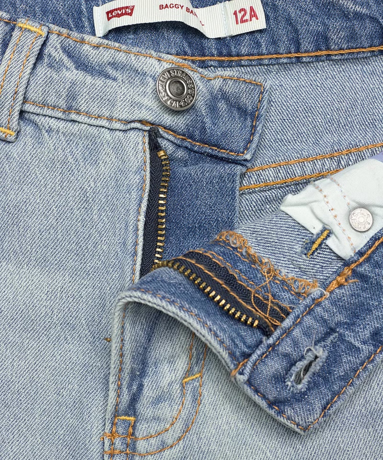 Jeans Baggy Barrel Bambino - Blu