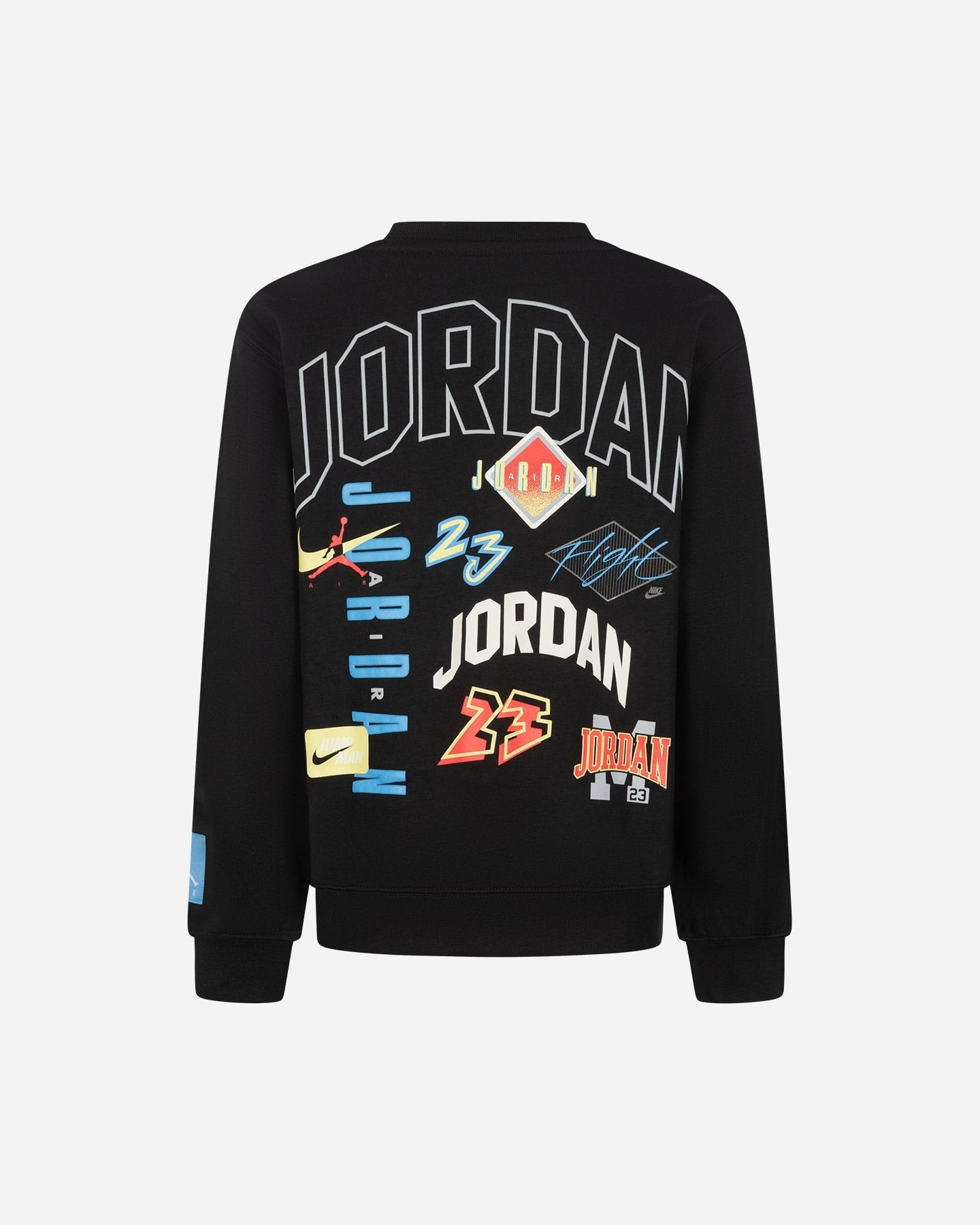 Jordan Felpa Patch Jr Girocollo Nero