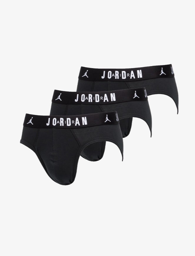 Jordan Slip Flight Cotton Brief (3 Pezzi) Nero