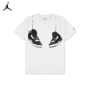 Jordan T-Shirt AJ3 Shoe Strings Bianco
