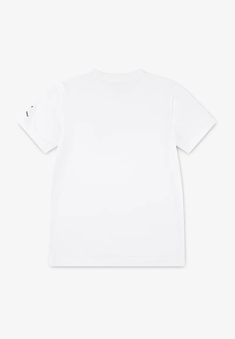 Jordan T-Shirt Logo Ricamato Bianco