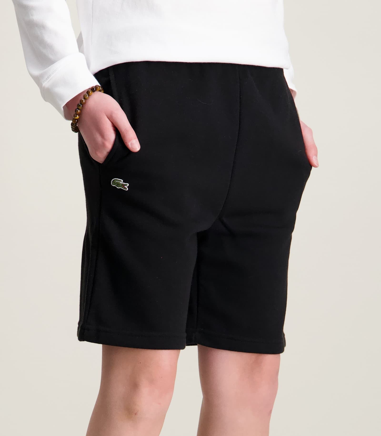 Lacoste Shorts Core French Terry Nero