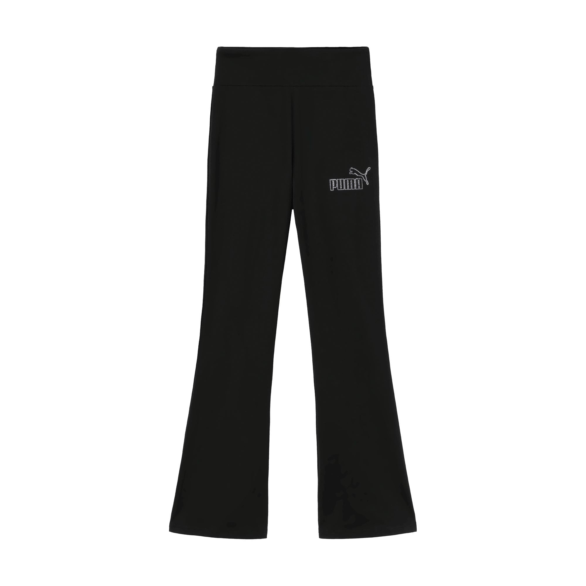 ESS HW Flared Leggings Rhinestone - Nero
