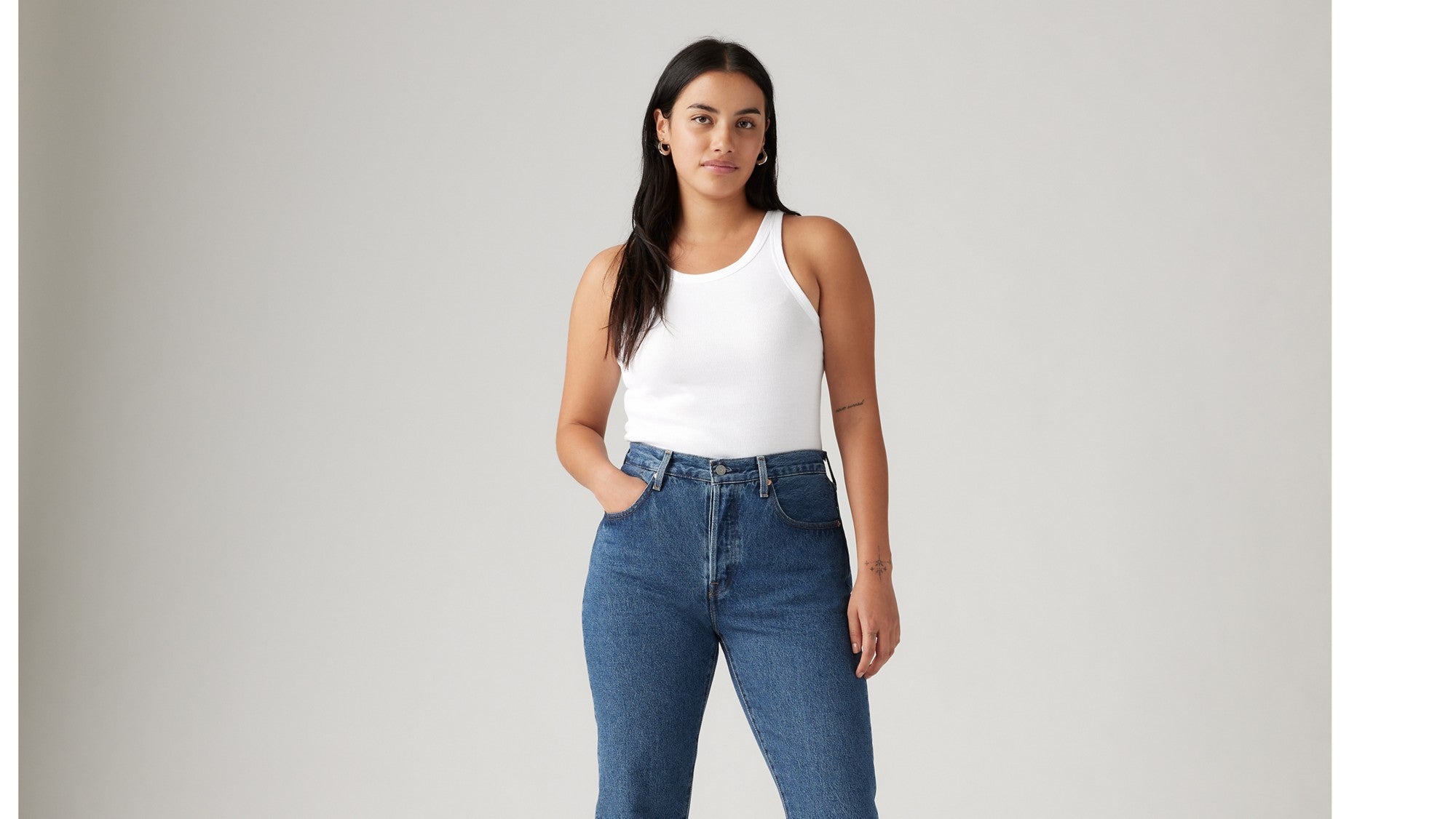 Levi's Canotta Essential Racer Tank Bianco