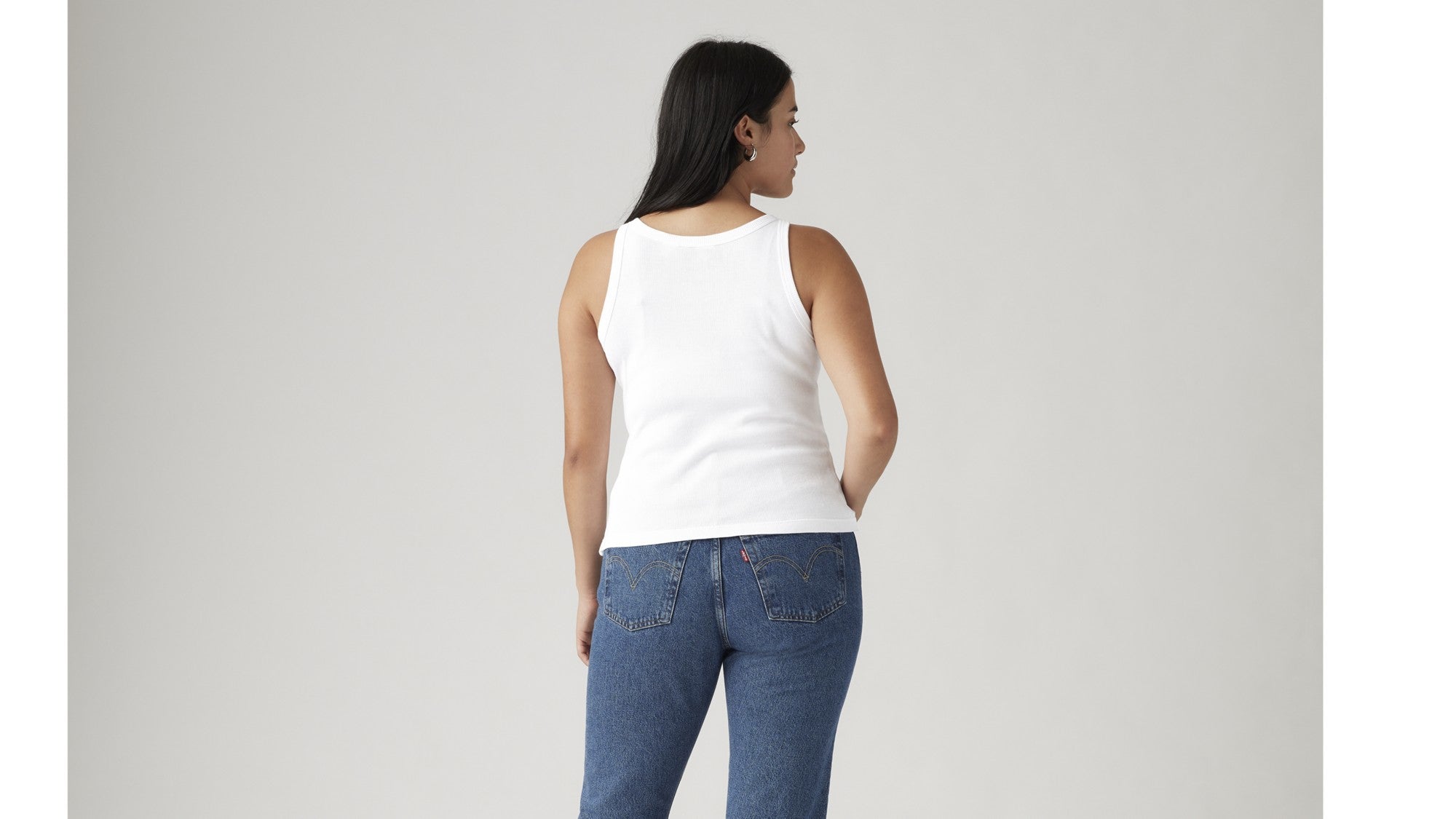 Levi's Canotta Essential Racer Tank Bianco