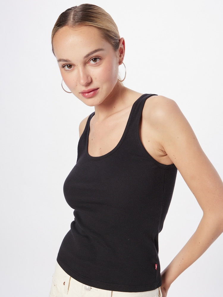 Levi's Canotta Essential Ribbed Nero
