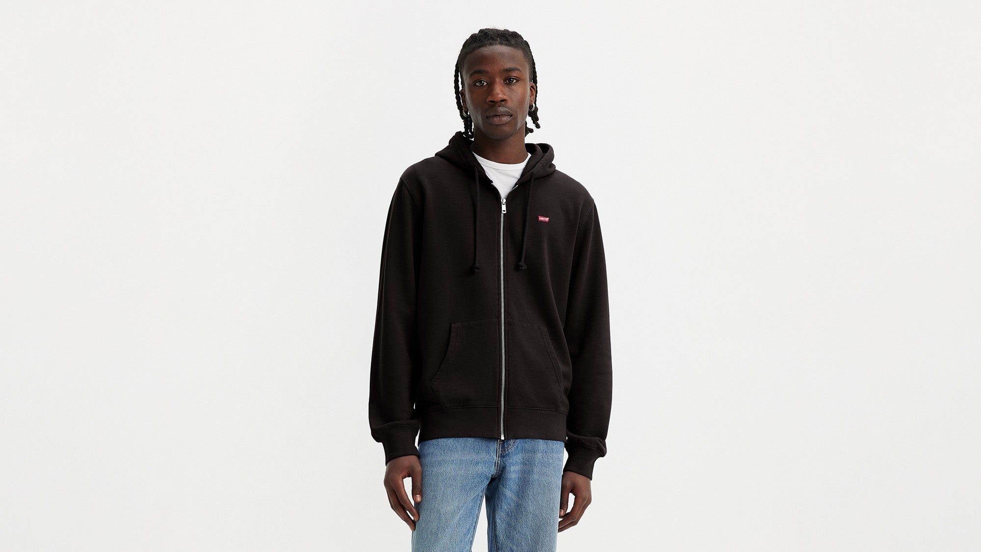 Levi's Felpa New Original Zip-Up con Cappuccio Nero