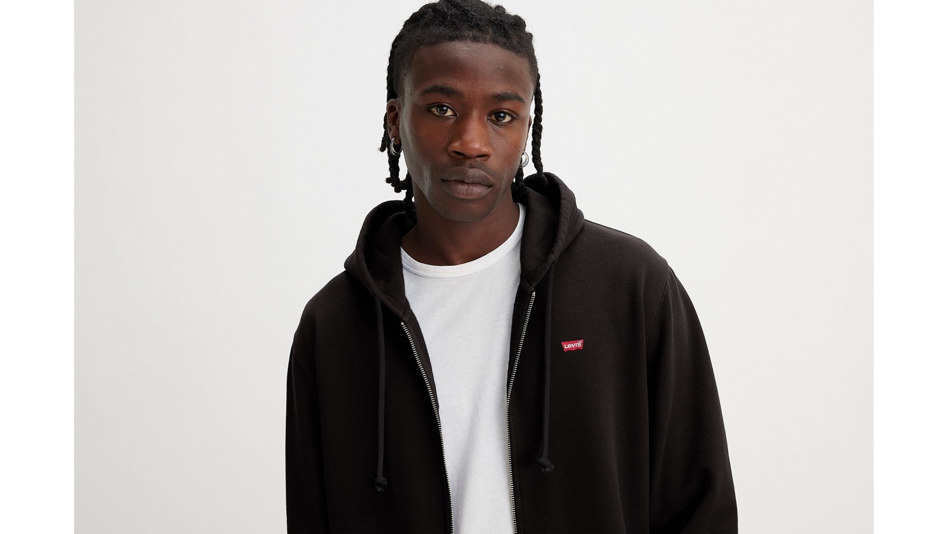 Levi's Felpa New Original Zip-Up con Cappuccio Nero
