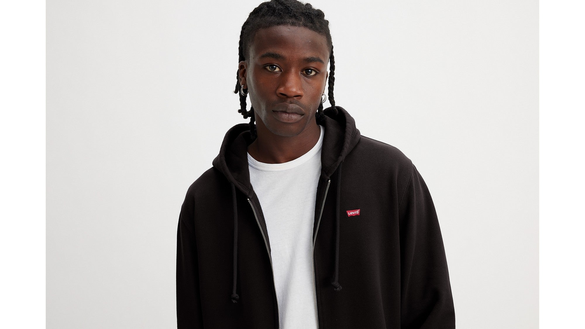 Levi's Felpa New Original Zip-Up con Cappuccio Nero