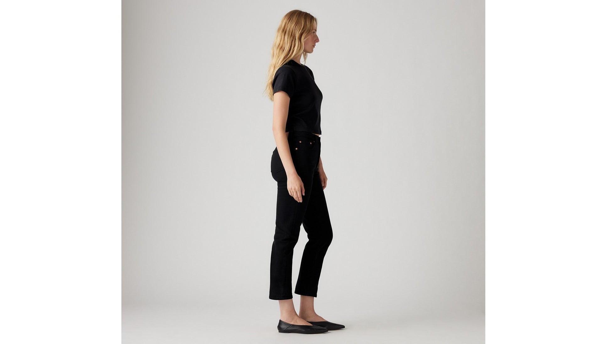 Levi's Jeans 501 Crop Nero