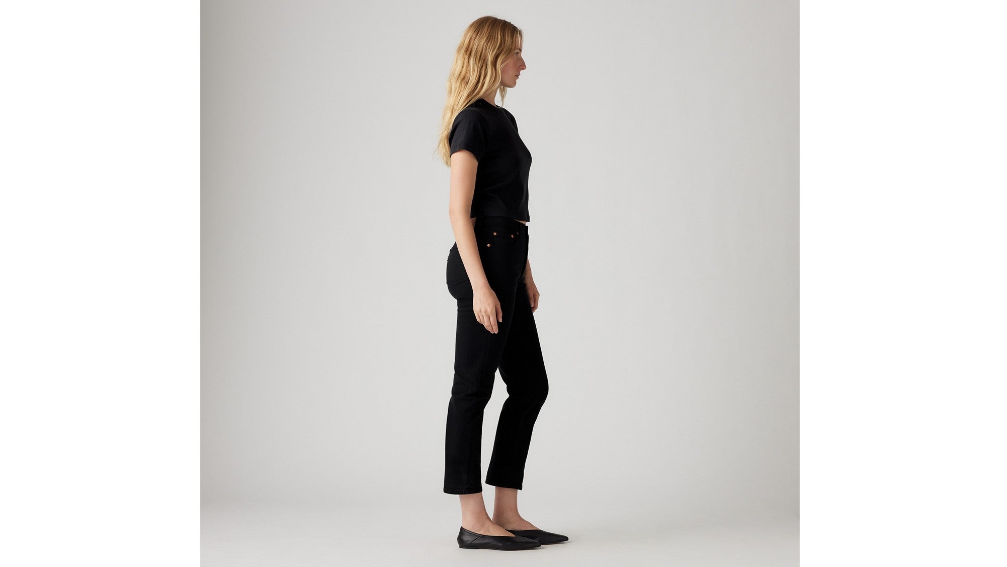 Levi's Jeans 501 Crop Nero