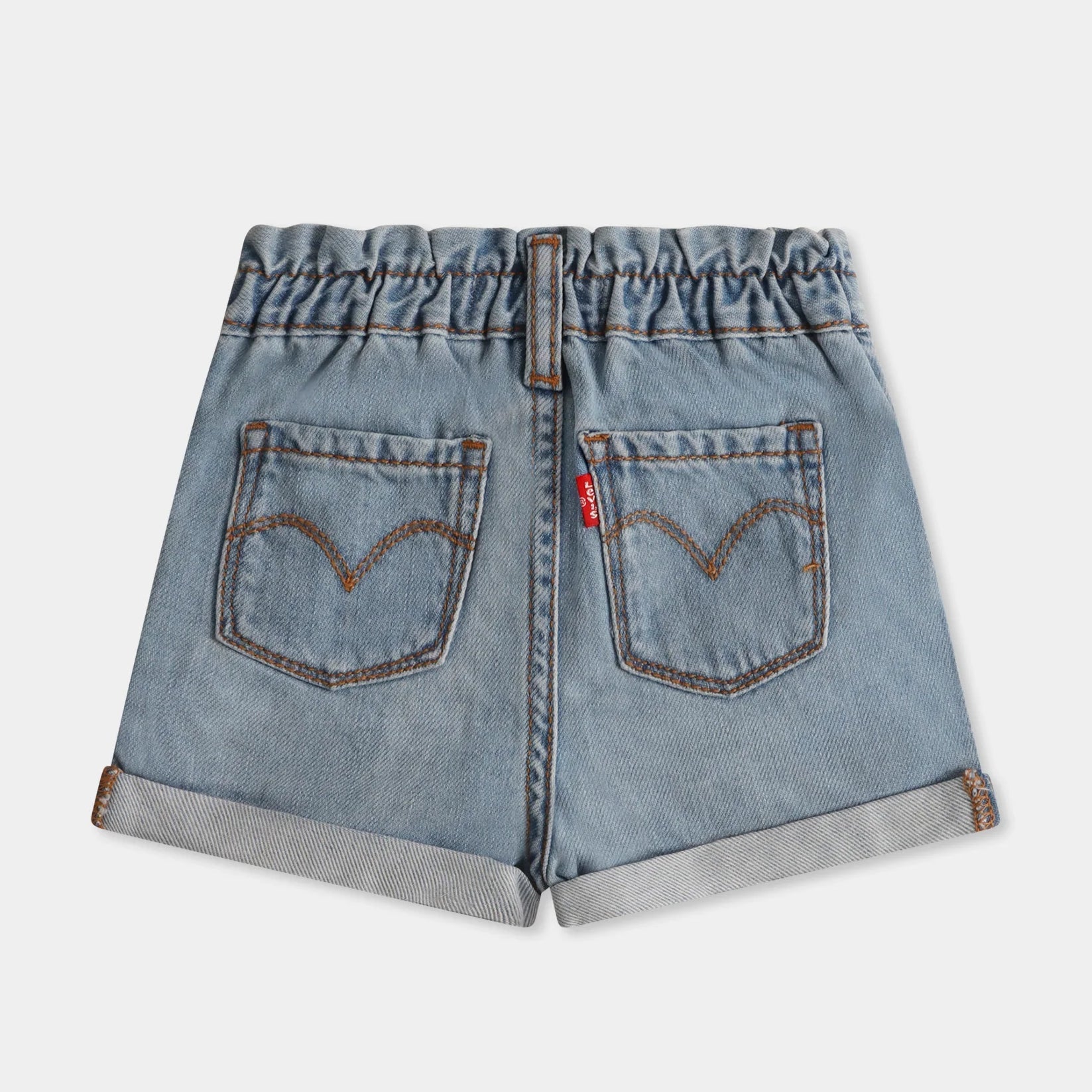 Levi's Shorts Denim con Pieghe Rosso