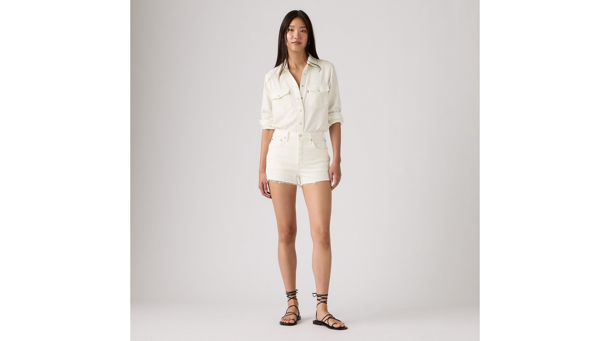 Levi's Shorts 501 Original Bianco