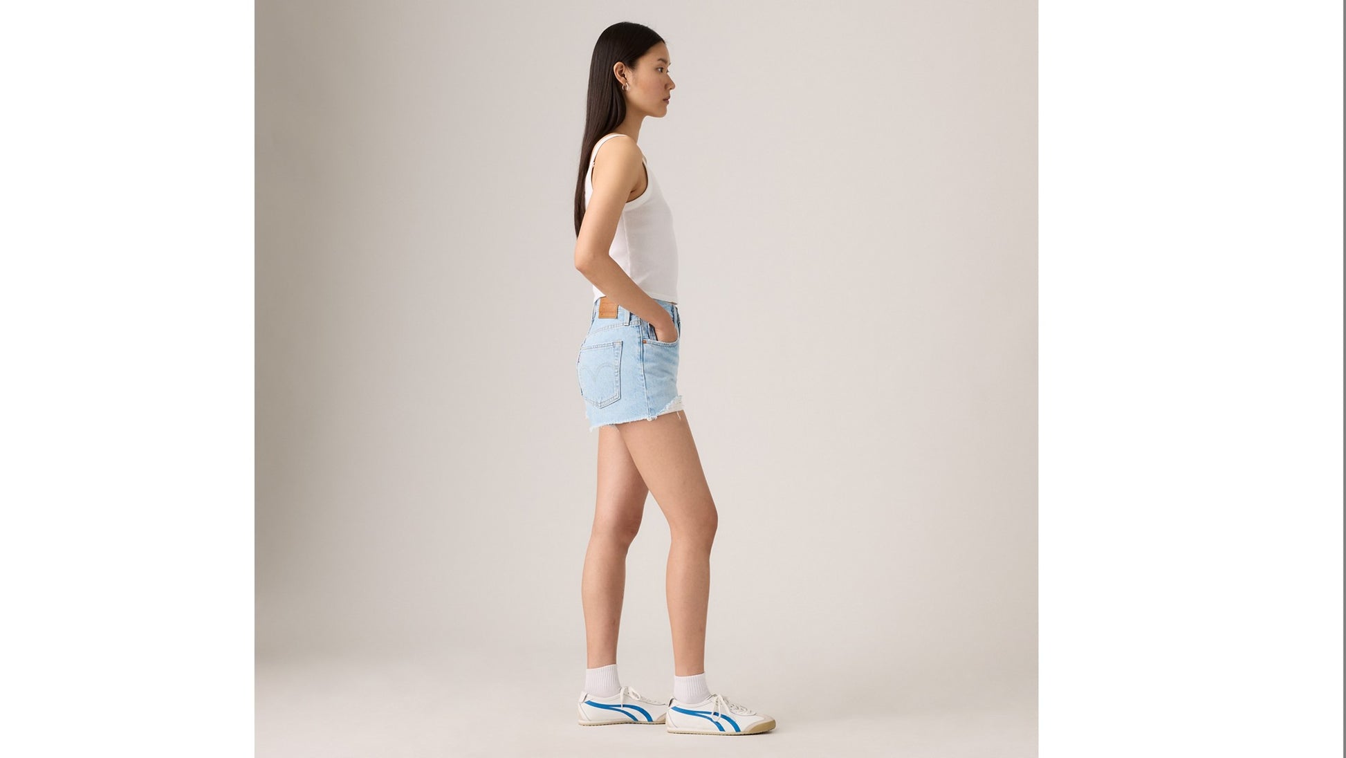 Levi's Shorts 501 Original High Rise Blu