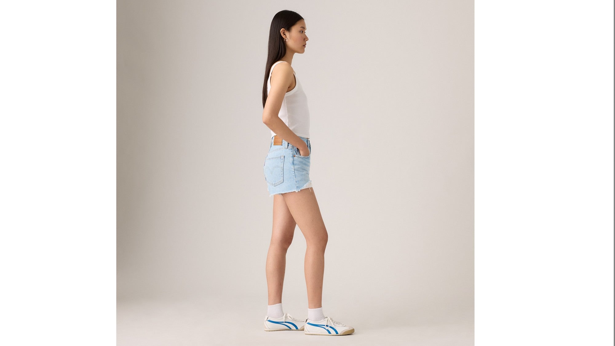 Levi's Shorts 501 Original High Rise Blu