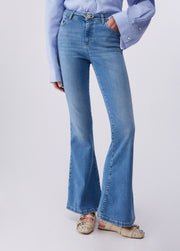 Liu Jo Jeans bootcut a vita alta Blu