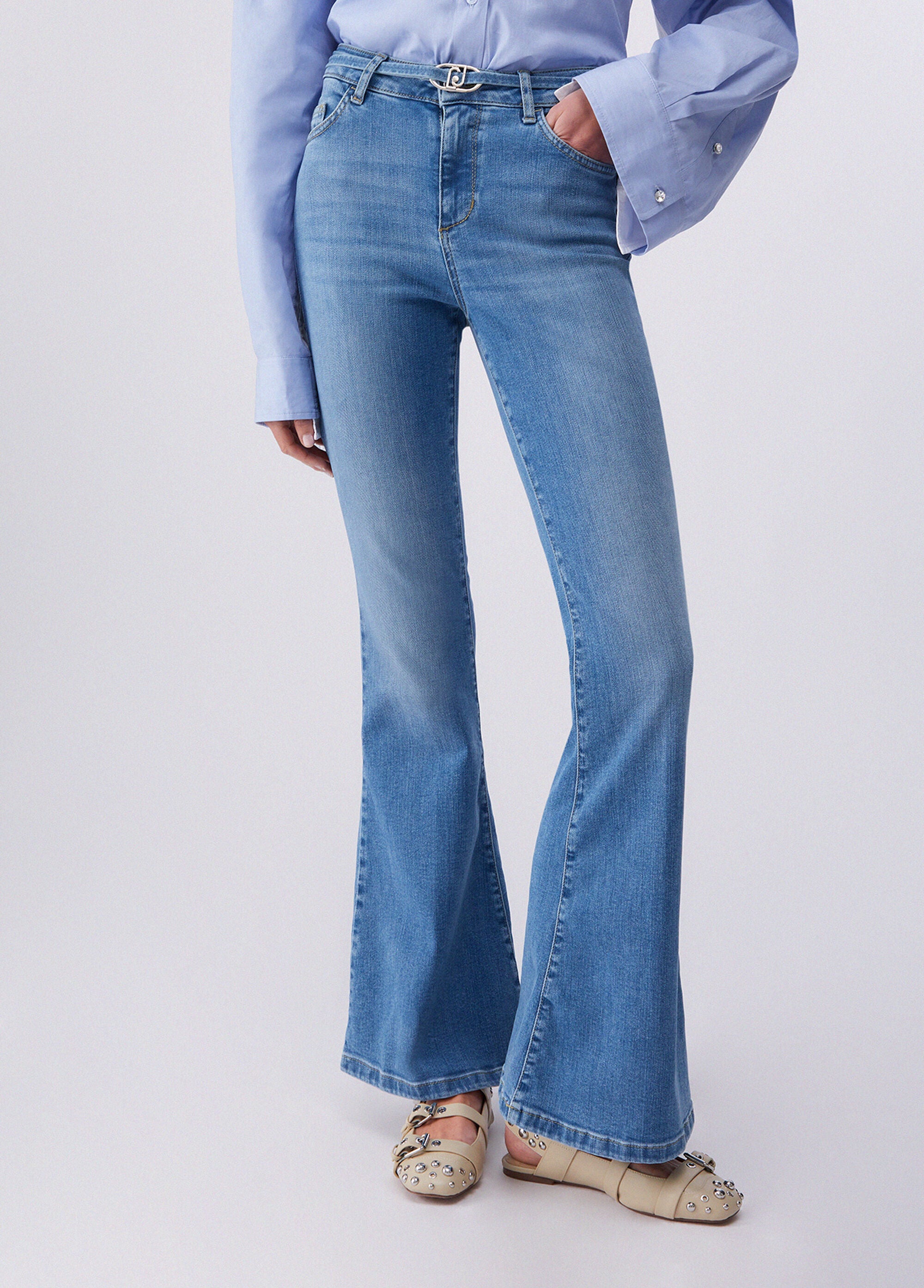 Liu Jo Jeans bootcut a vita alta Blu