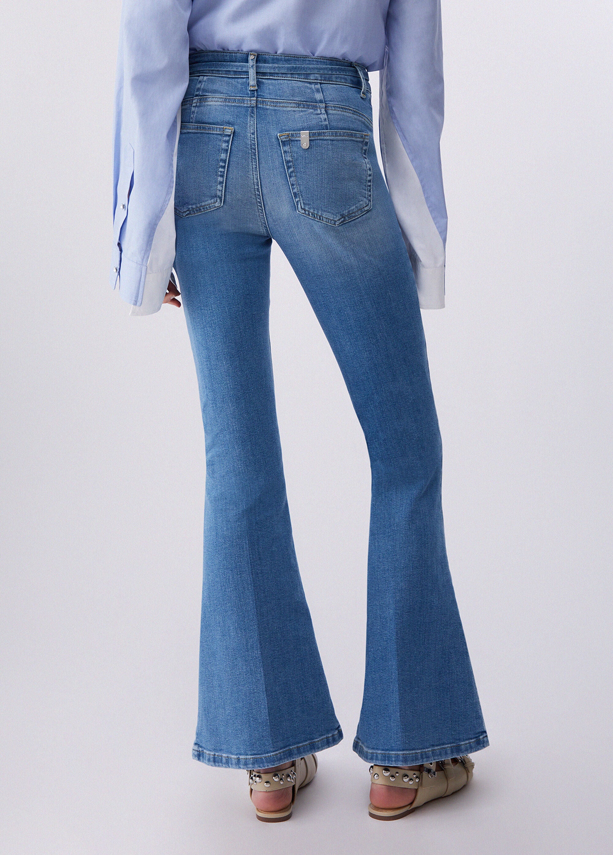 Liu Jo Jeans bootcut a vita alta Blu