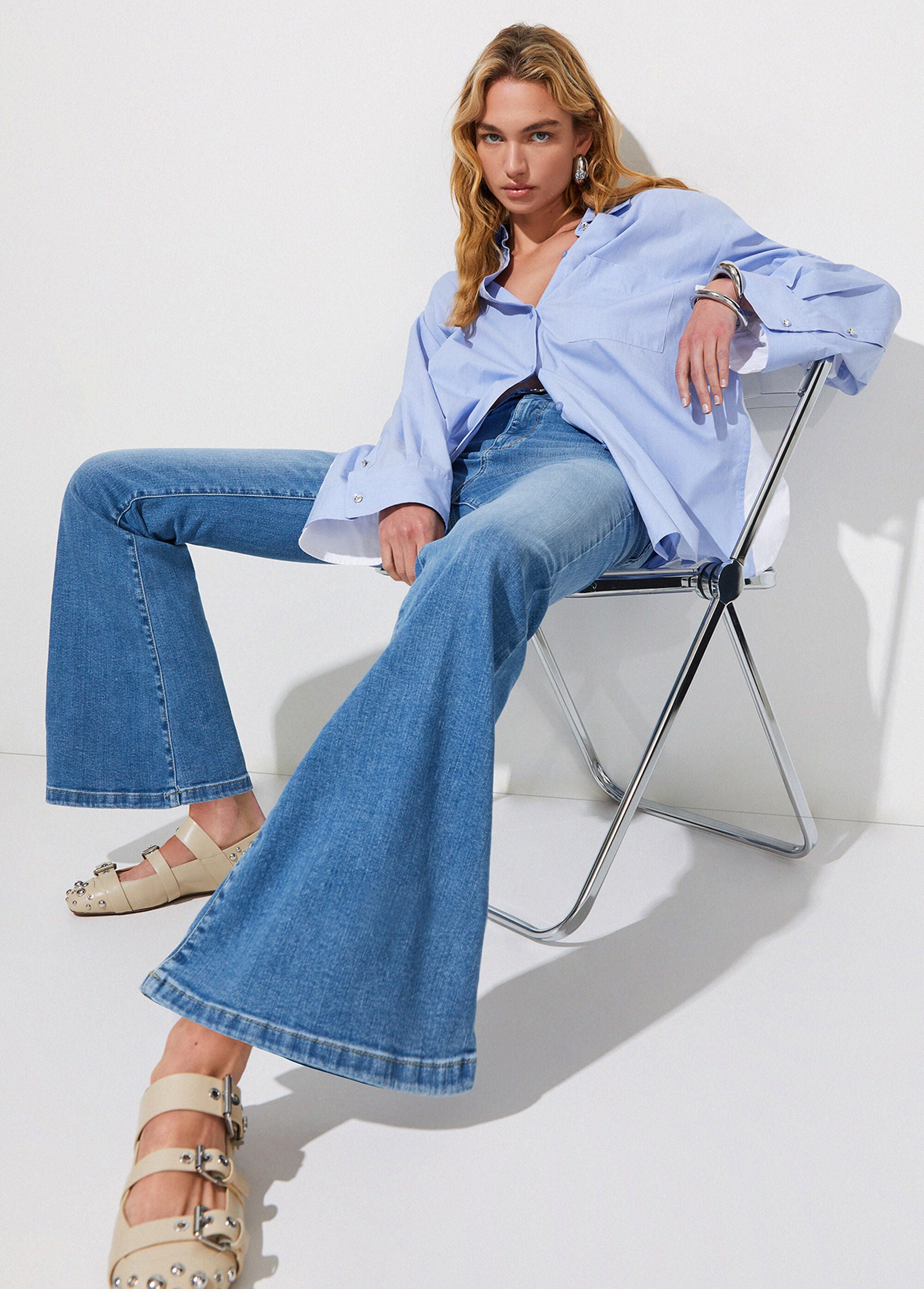 Liu Jo Jeans bootcut a vita alta Blu