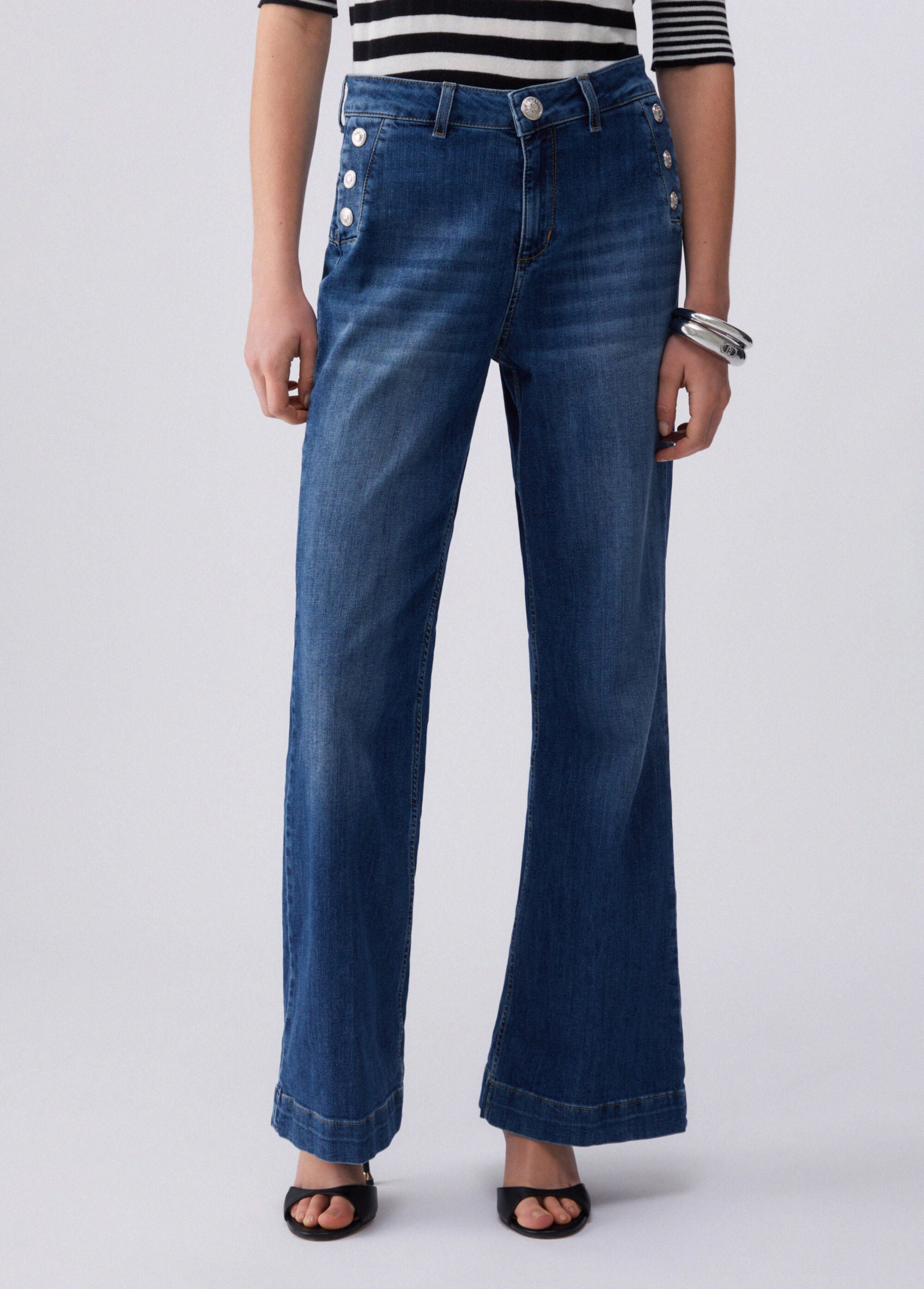 Liu Jo Jeans flare a vita alta Blu
