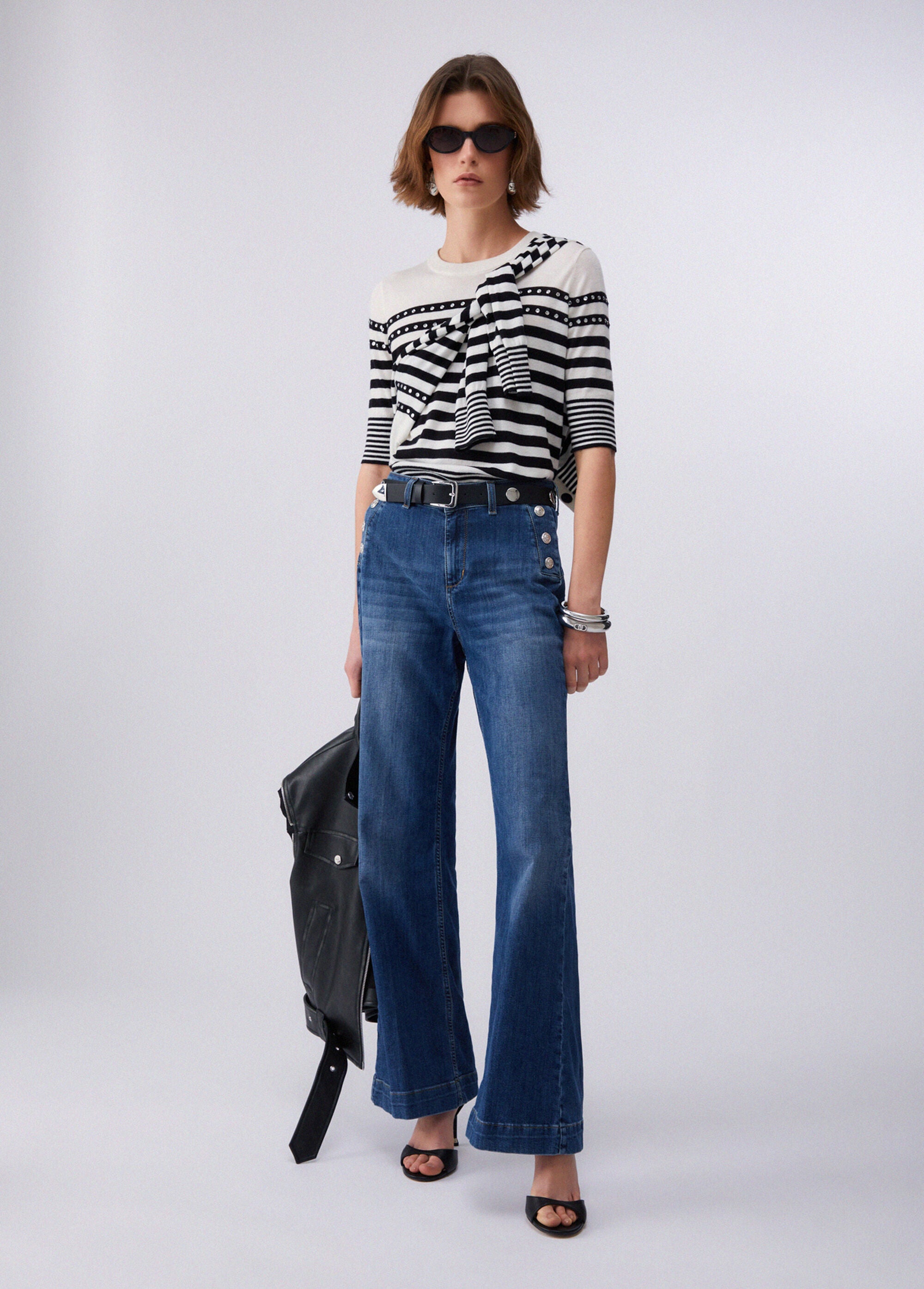 Liu Jo Jeans flare a vita alta Blu