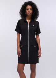 Liu Jo Abito corto con zip Nero