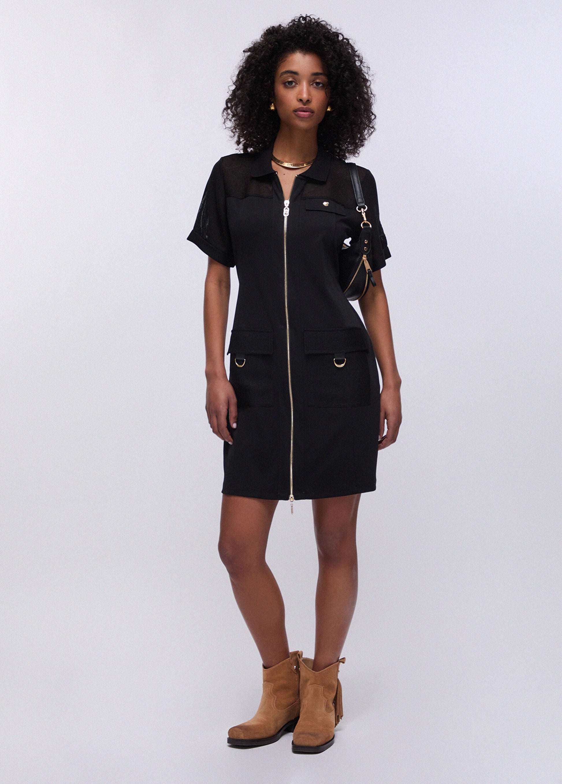 Liu Jo Abito corto con zip Nero