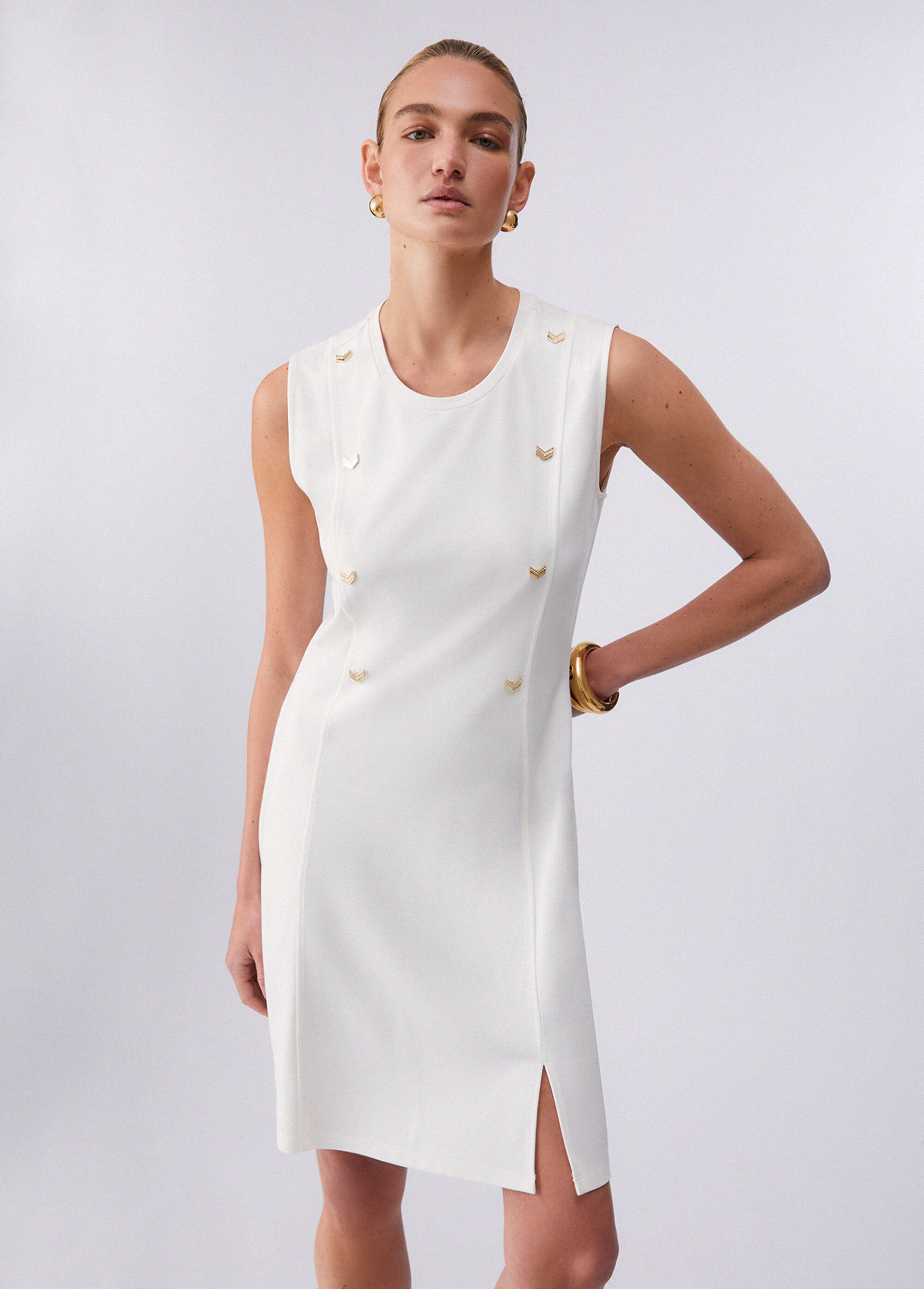Liu Jo Abito corto in jersey interlock Bianco