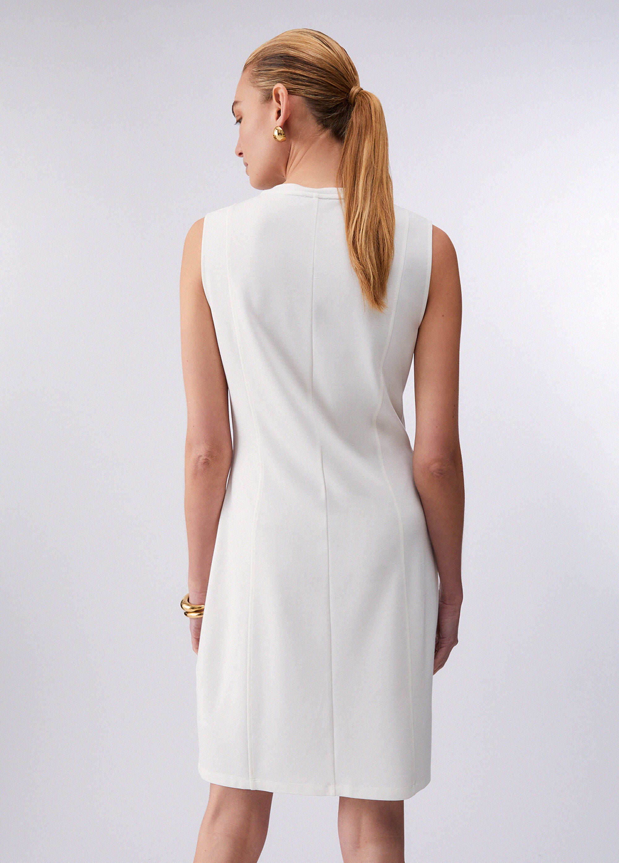 Liu Jo Abito corto in jersey interlock Bianco