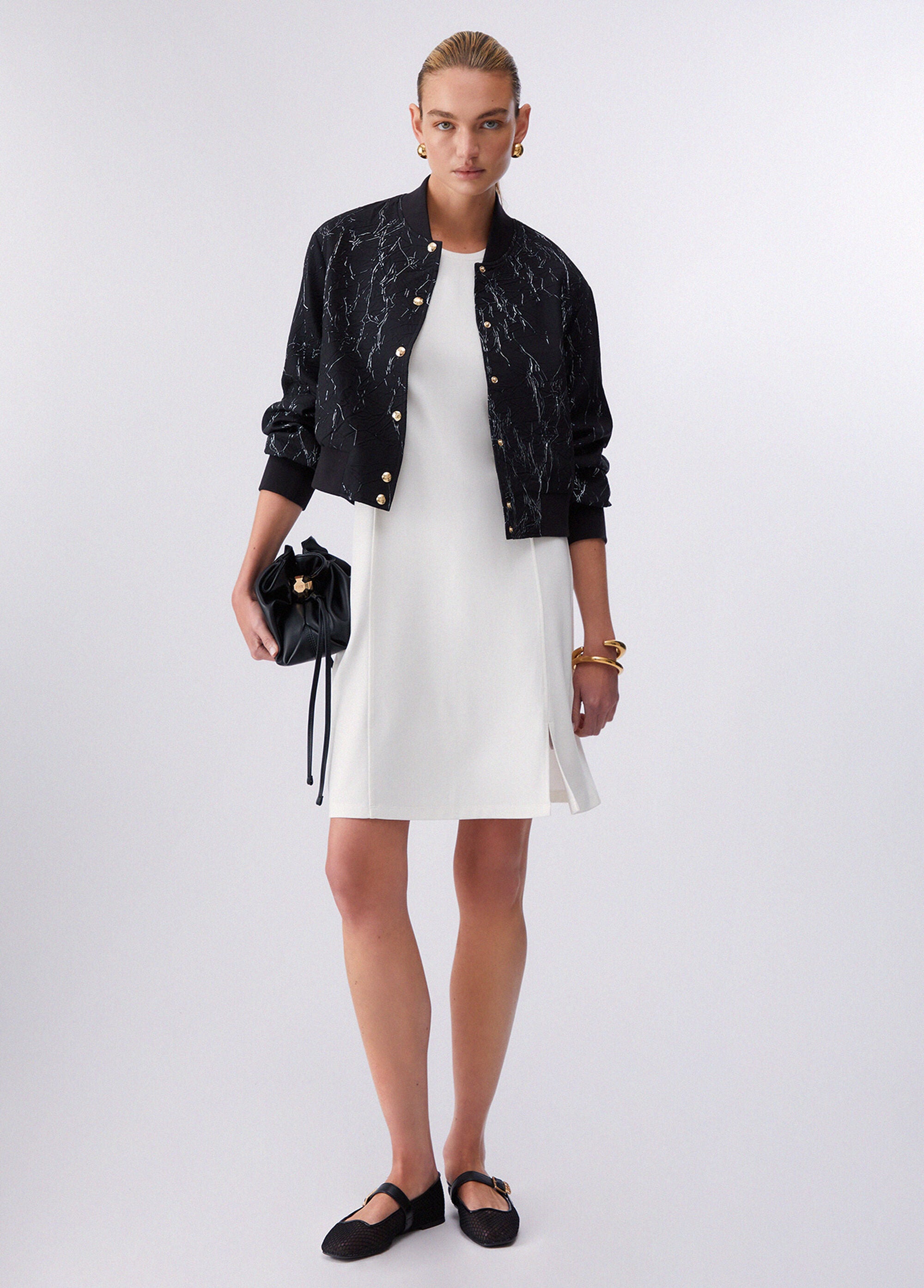 Liu Jo Abito corto in jersey interlock Bianco