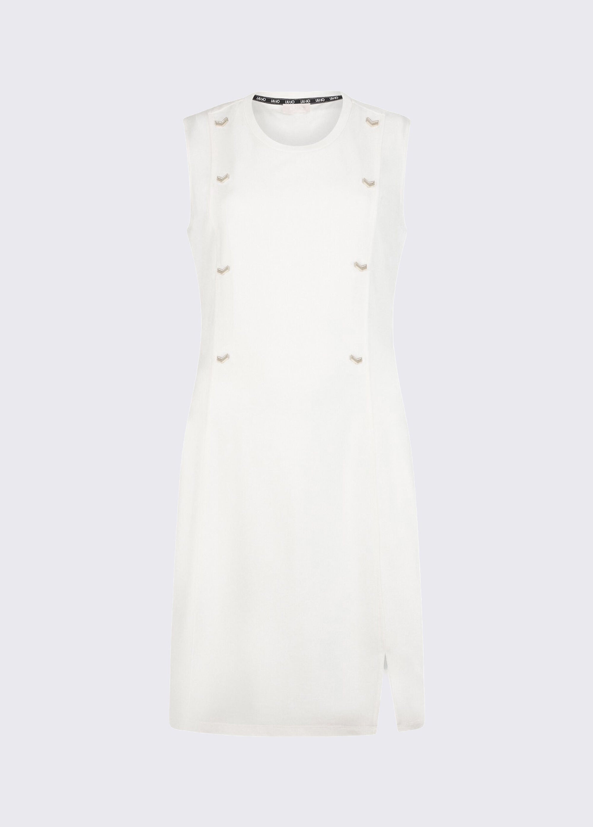 Liu Jo Abito corto in jersey interlock Bianco