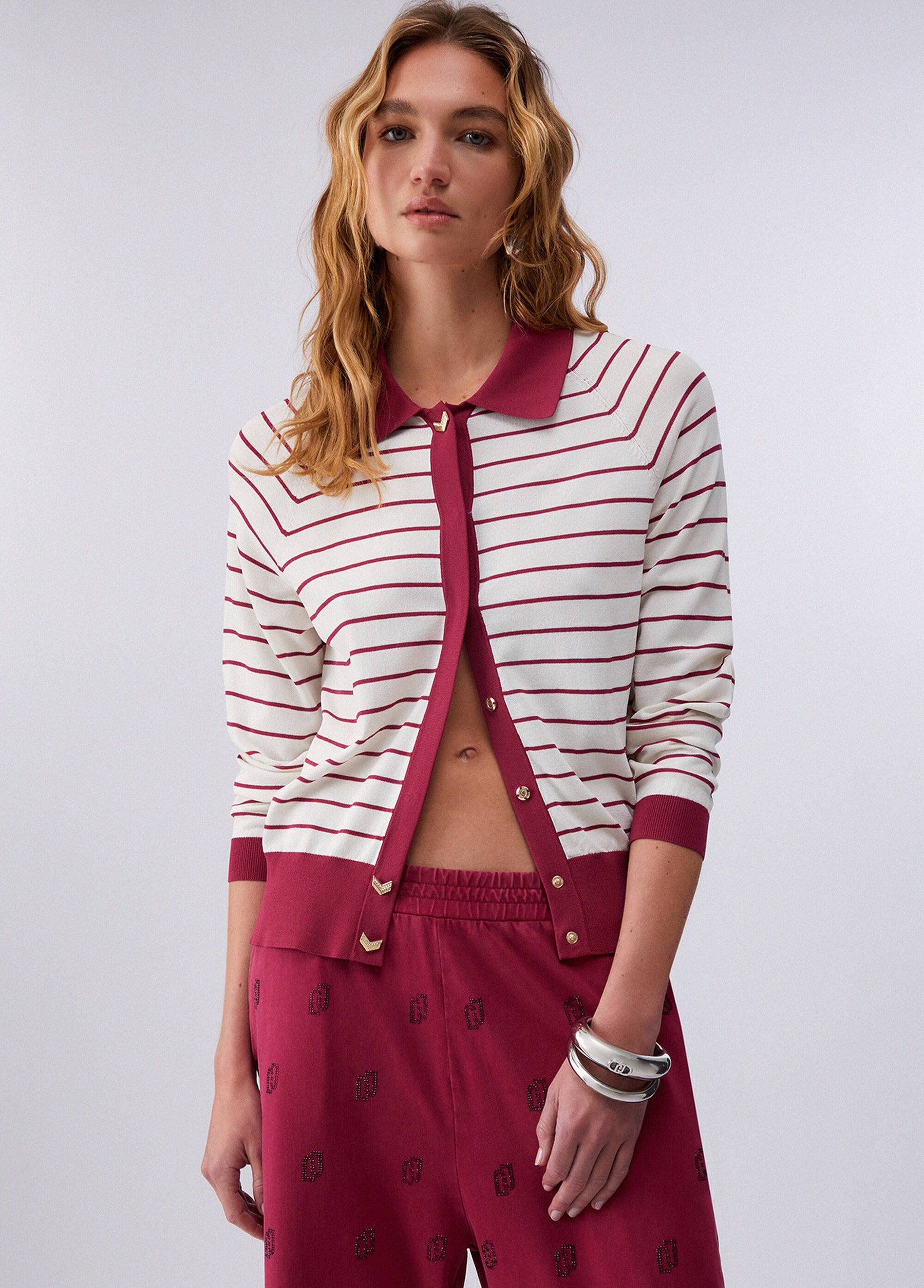 Liu Jo Cardigan a righe Bianco