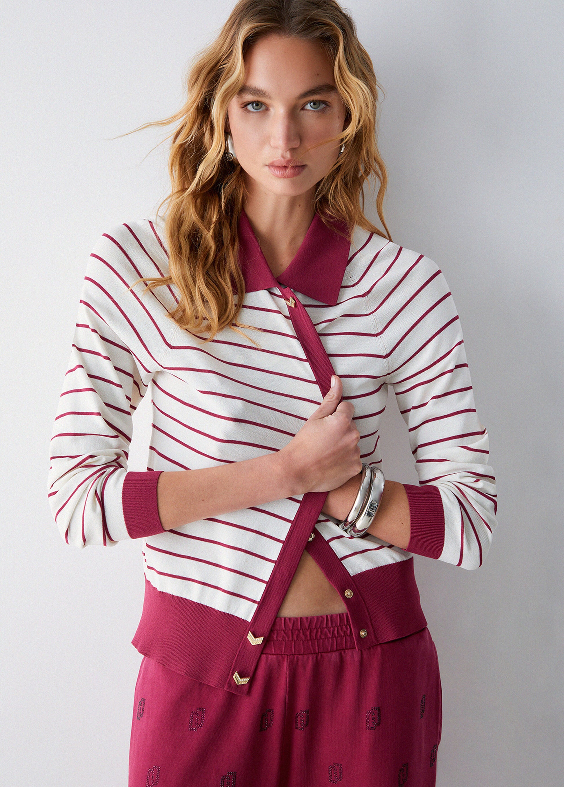 Liu Jo Cardigan a righe Bianco