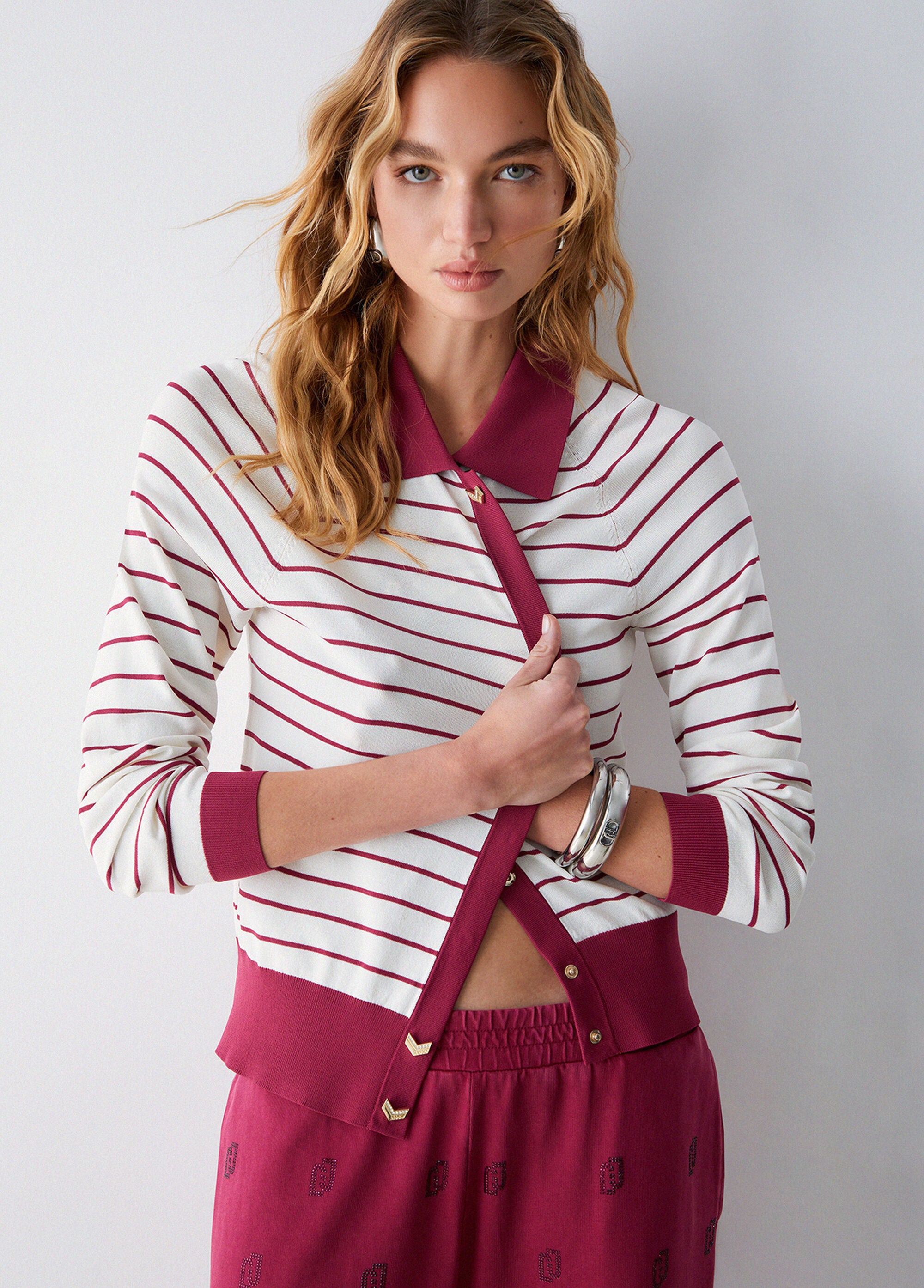 Liu Jo Cardigan a righe Bianco
