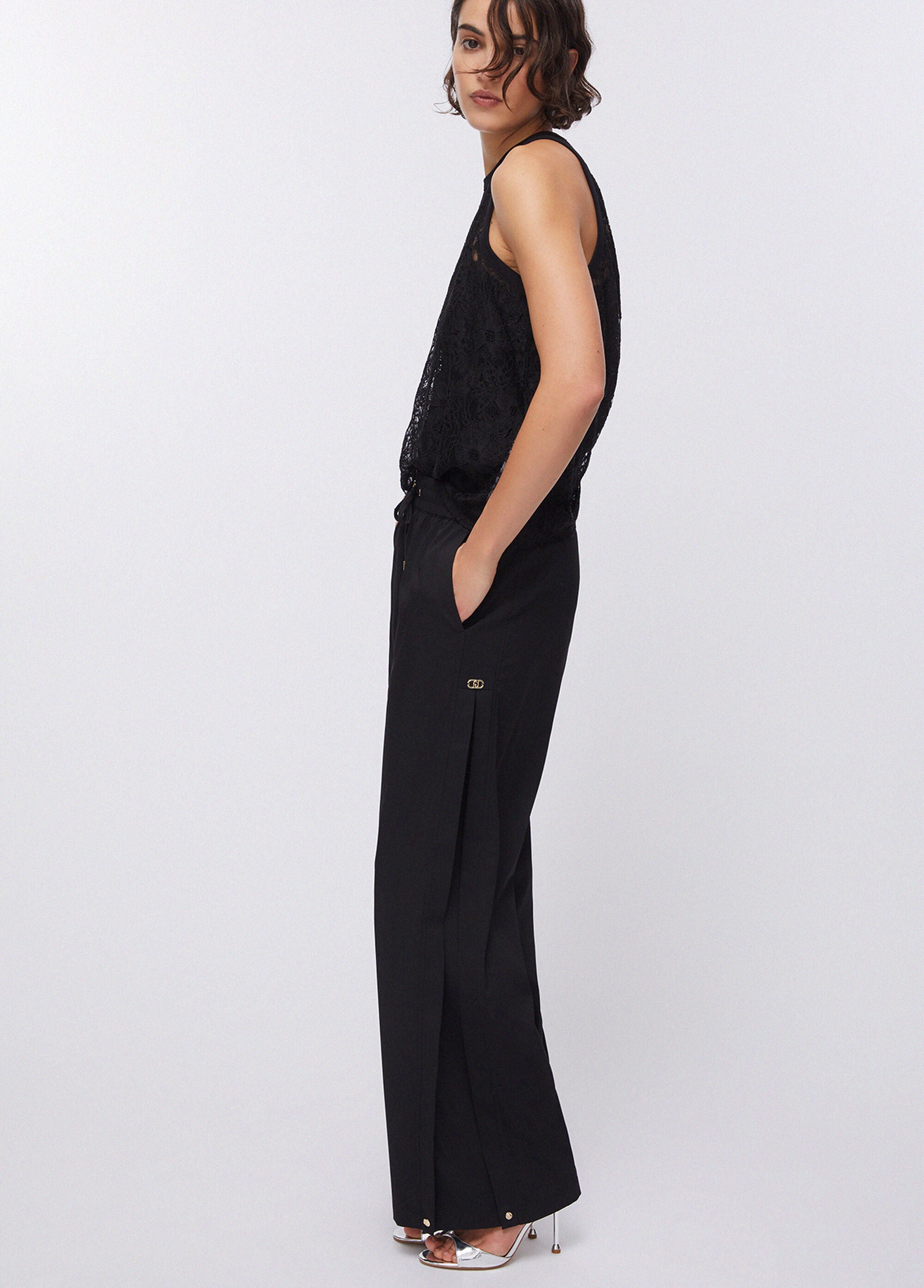 Liu Jo Pantaloni con spacchetti Nero