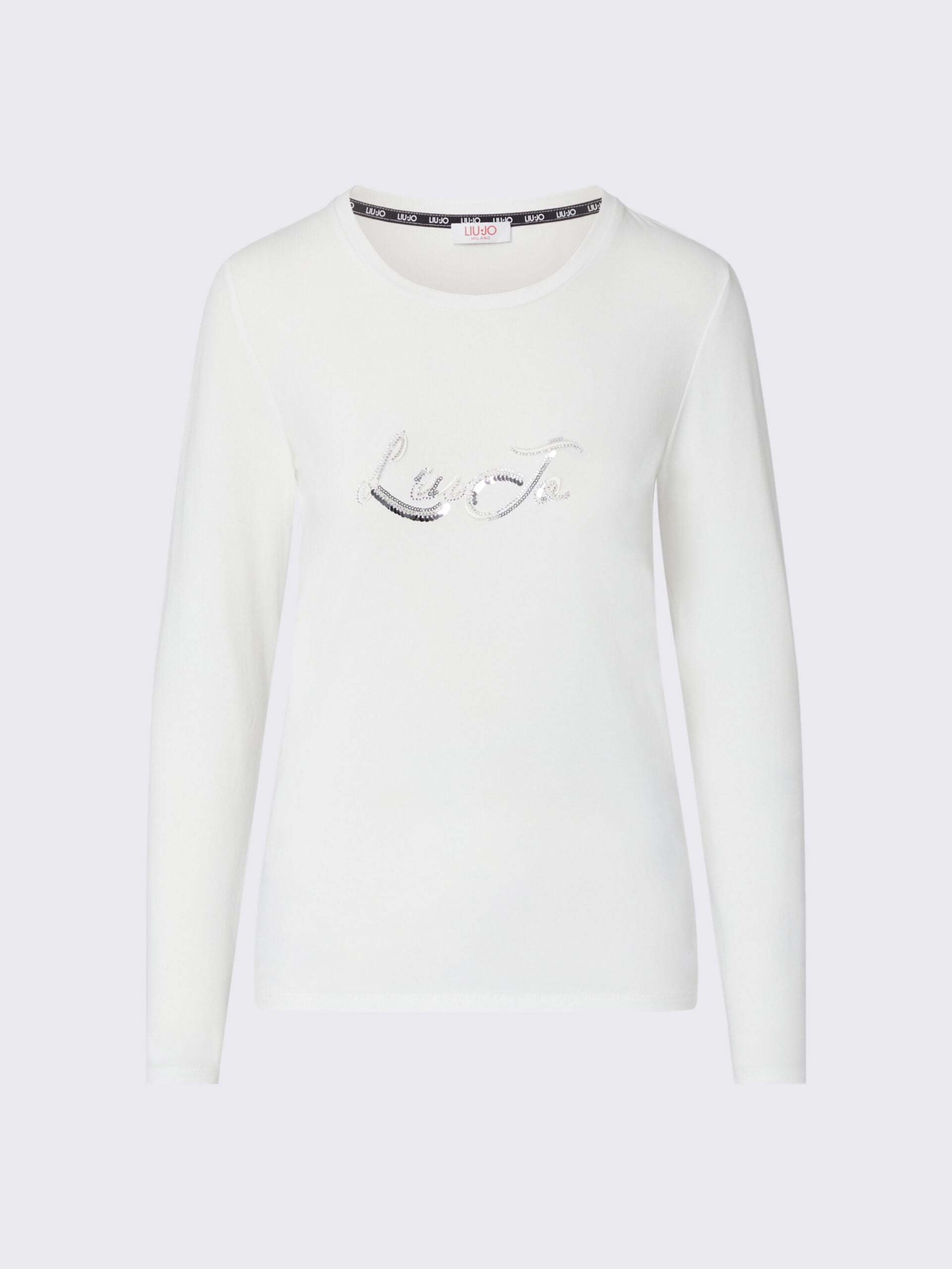 T-Shirt - Bianco lana paillettes