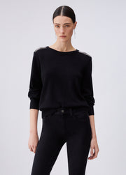 Liu Jo T-shirt Maglia con perline Nero