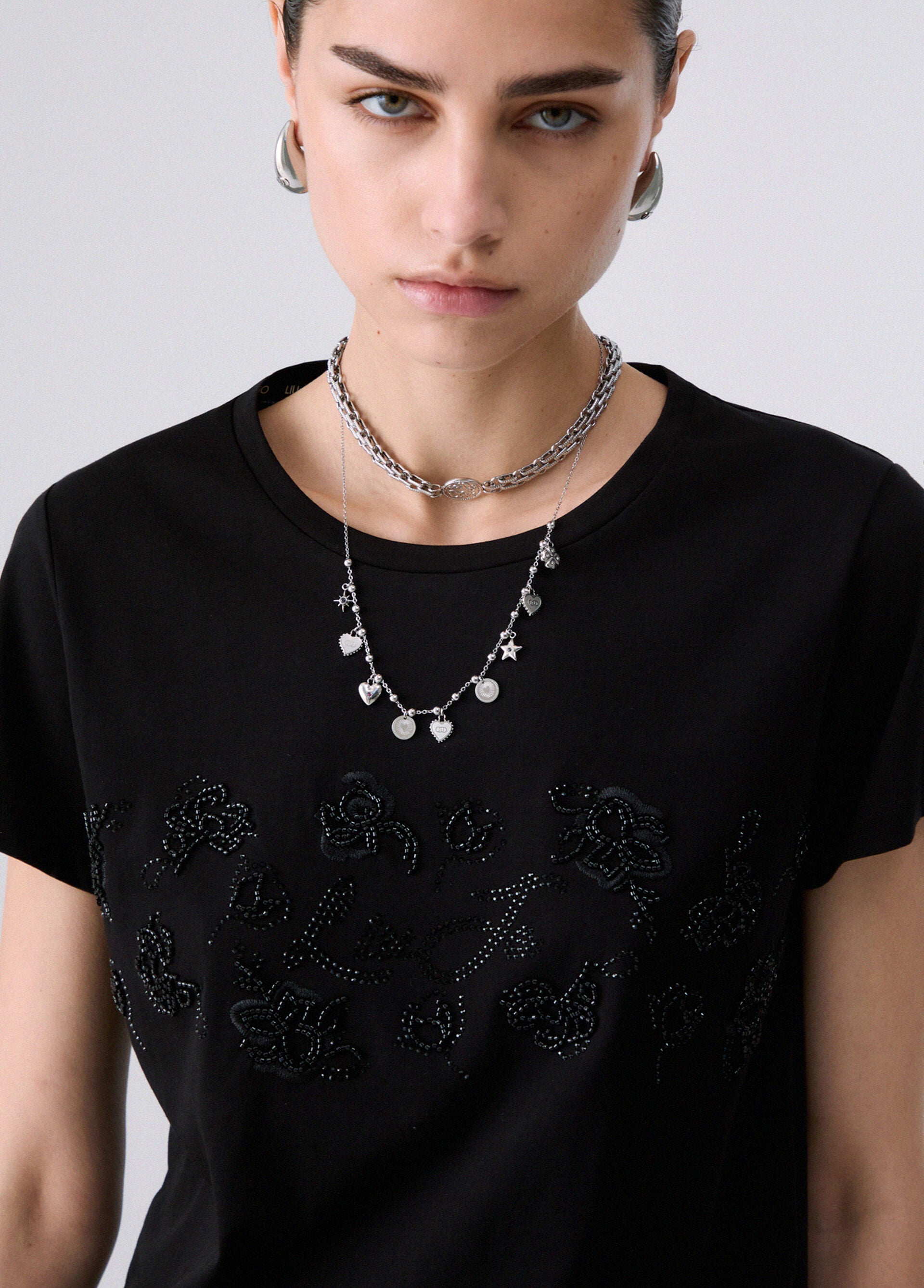 T-Shirt - Nero fantasia