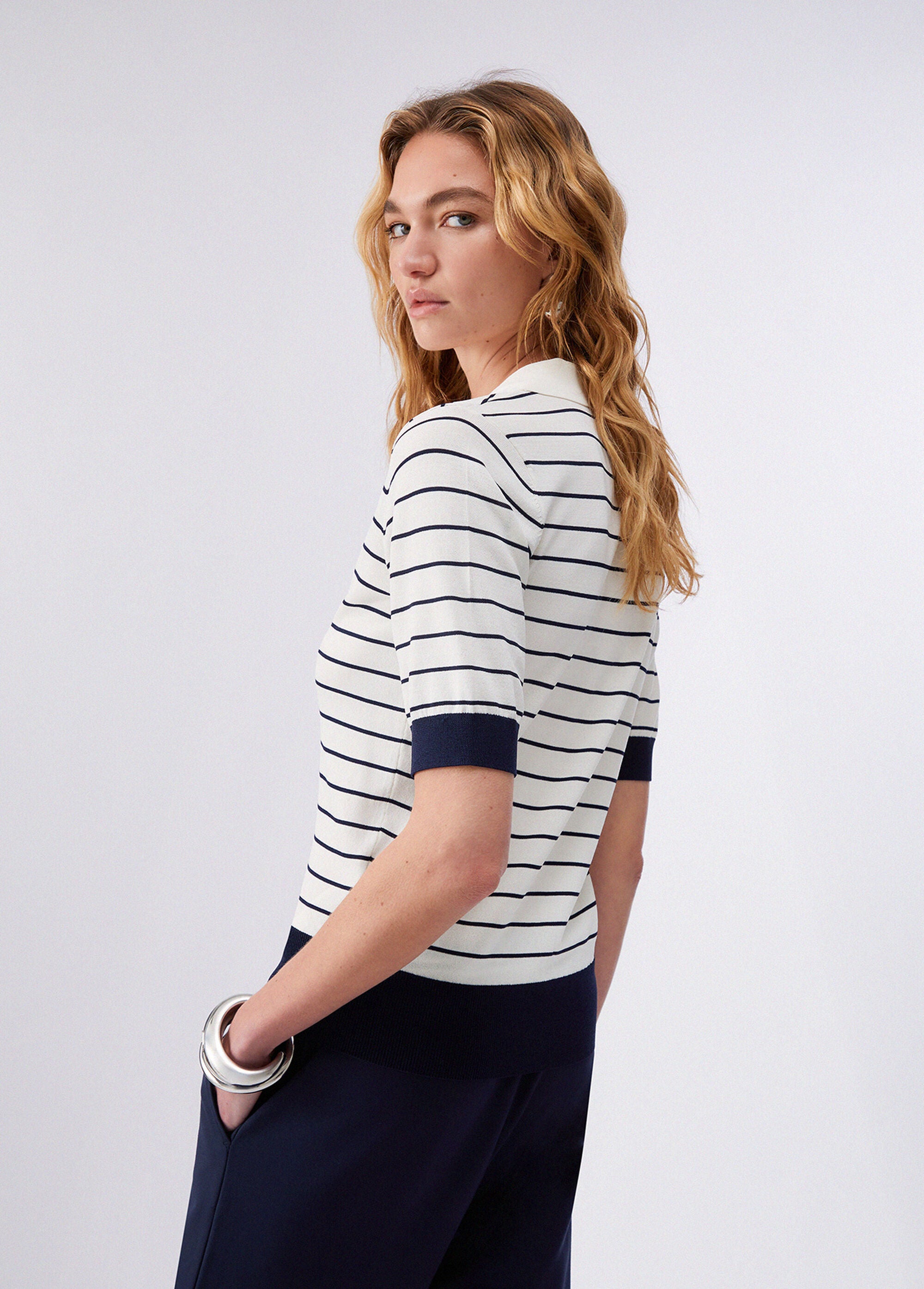 Liu Jo Top a righe Bianco