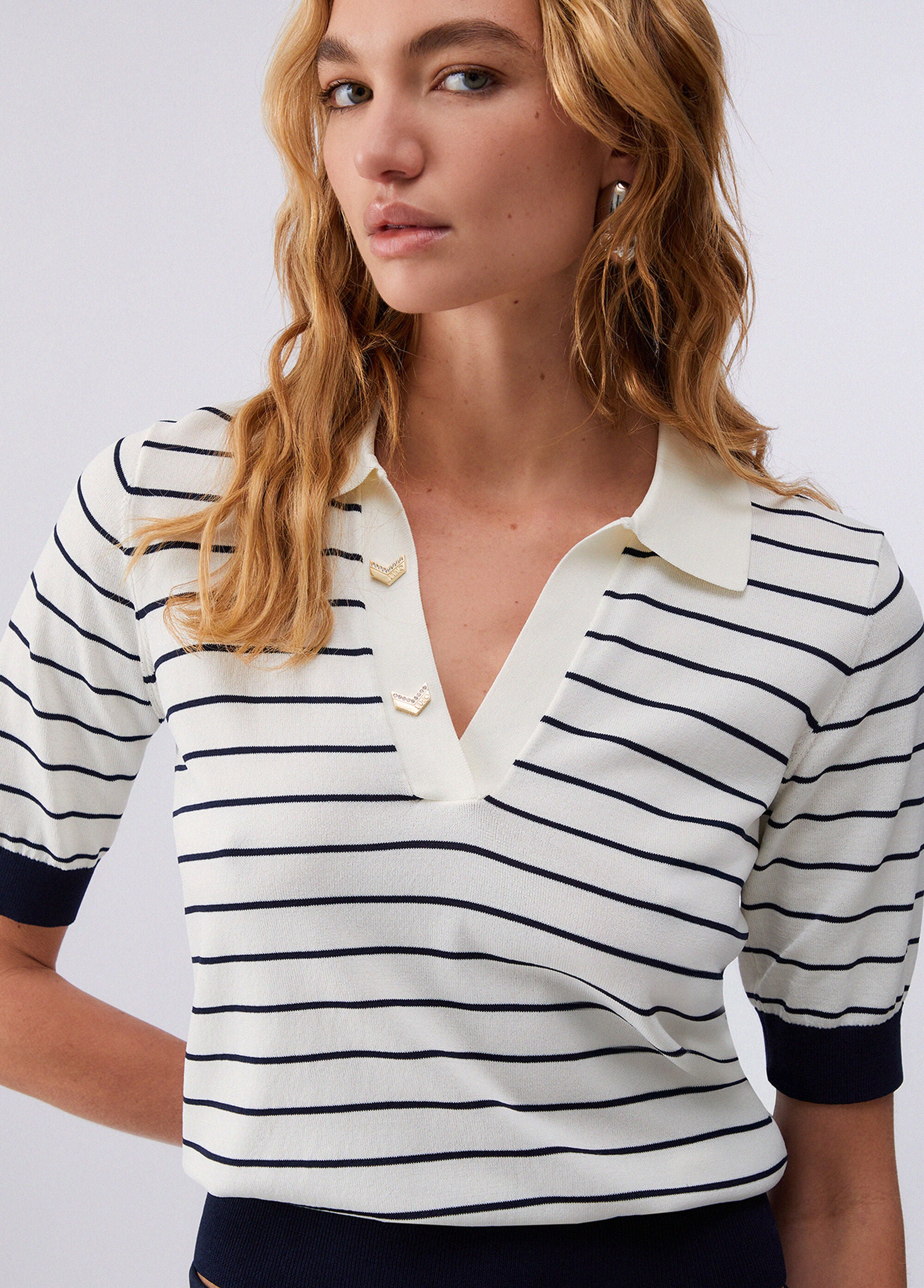 Liu Jo Top a righe Bianco