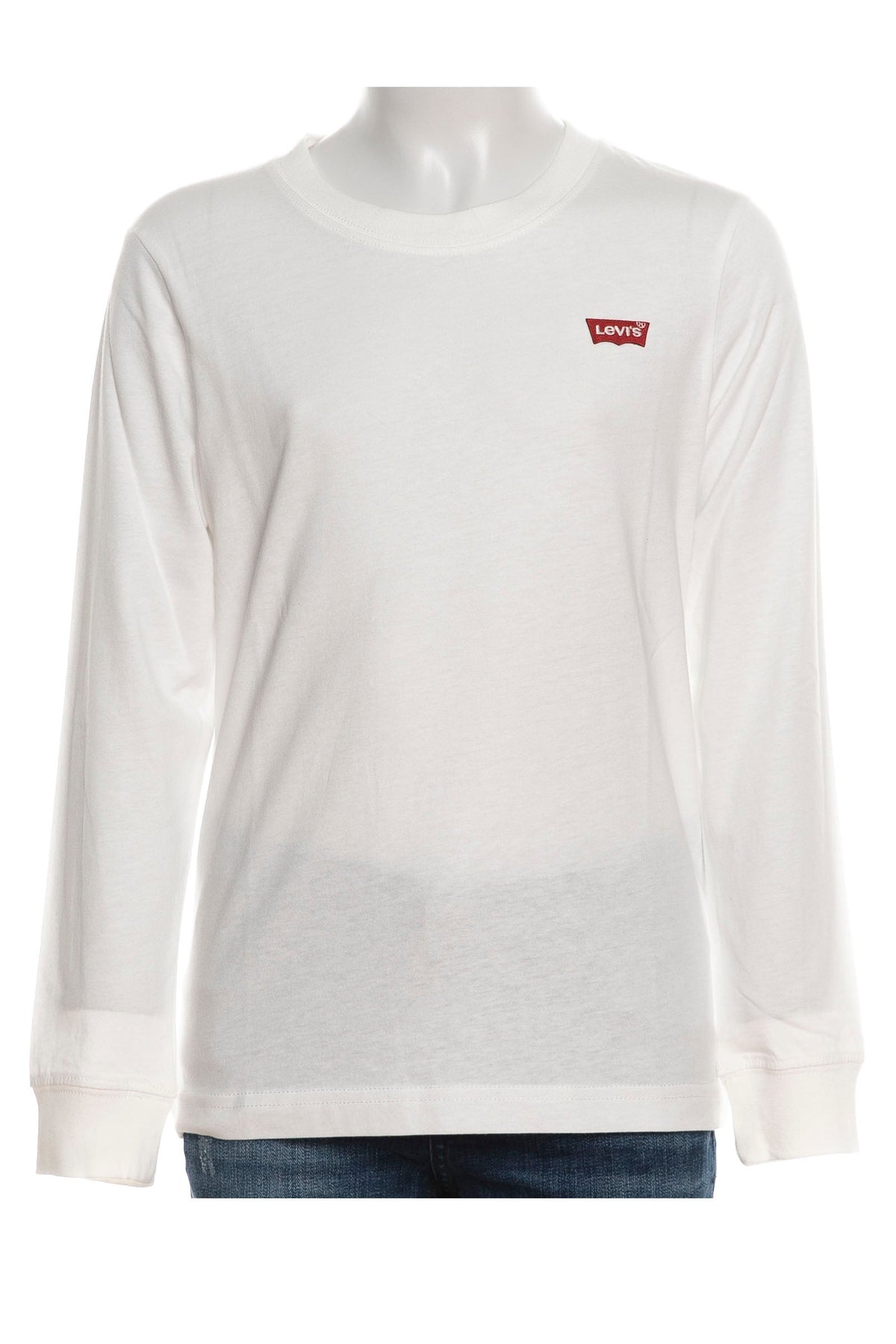 T-Shirt Manica Lunga Logo Petto Ragazzo - Bianco
