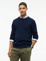 Maglione Girocollo Slim Logo - Dark Night Navy