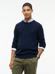 Maglione Girocollo Slim Logo - Dark Night Navy