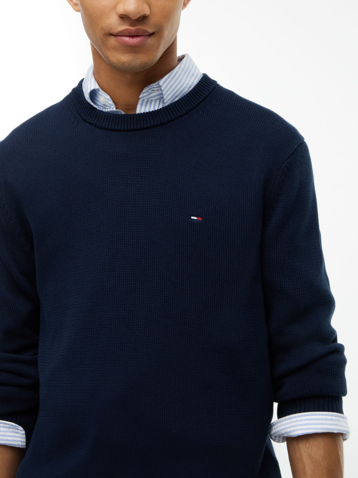 Maglione Girocollo Slim Logo - Dark Night Navy