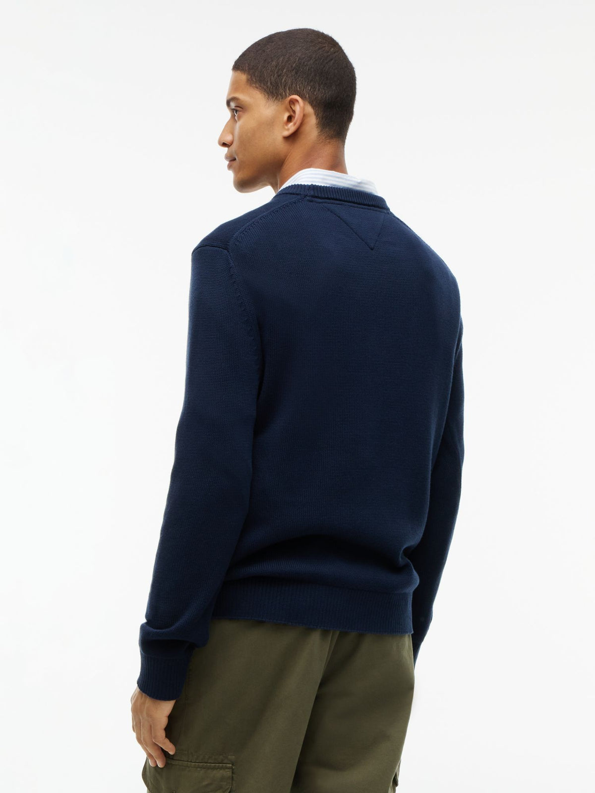 Maglione Girocollo Slim Logo - Dark Night Navy